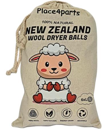 Wool Dryer Balls Quicker Drying Reduces Wrinkles and Ironing Replaces Fabric Softener 6 Large New Zealand Wool Balls Lasts More Than 1000 Loads - Buy Online on GoSupps.com