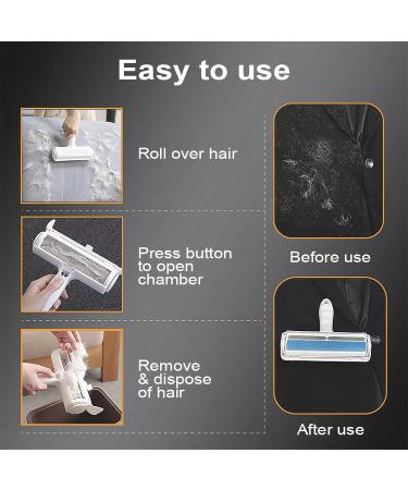Portable Roller Pet Hair Remover - Reusable Lint Roller for Furniture Couch Carpet Clothing & Bedding - Effective Cat Hair Remover (Blue - Buy Online on GoSupps.com