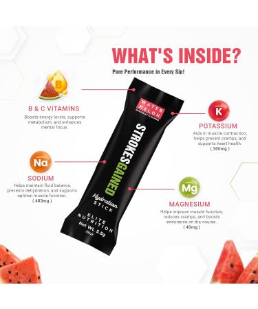 Golf Hydration Watermelon Electrolyte Powder Sugar Free Drink Mix Packets Golf Accessories for Men & Women Golf Gifts 20 Stick Packs Watermelon 3.88 Ounce (Pack of 1) - Buy Online on GoSupps.com