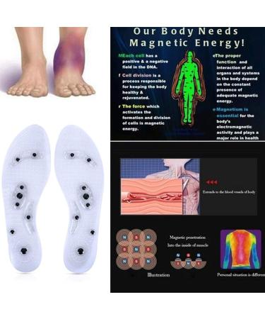 Women's Gel Magnetic Pressure Point Shoe Inserts - Comfortable & Washable Insoles (10.43 Inches) - Buy Online on GoSupps.com