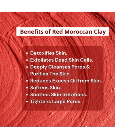 SVATV Herbal Red Moroccan Clay Powder - Anti-Ageing, Skin Firming, Hair Mask, Face Scrub - 227g - Buy Online on GoSupps.com