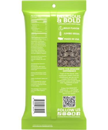 SMACKIN' Sunflower Seeds | Roasted Jumbo Sunflower Seeds | 6 Flavor Sampler Pack | 1.5 Ounce Flavored Sunflower Seeds | Small-Batch American Made Sunflower Seeds | Keto Snacks (Dill Pickle) - Buy Online on GoSupps.com