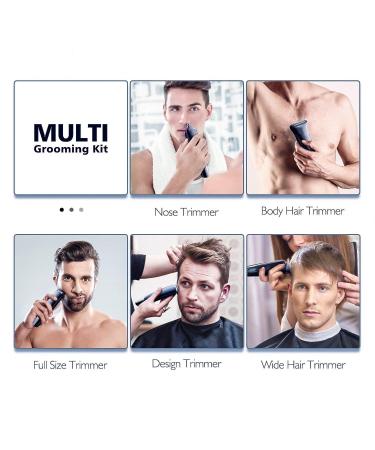 Hatteker Men's 5 in 1 Grooming Kit - Cordless Waterproof Hair Clipper, Beard Trimmer, Mustache Trimmer, Body Groomer, Nose and Ear Trimmer - Professional Men's Hair Trimmer - Buy Online on GoSupps.com