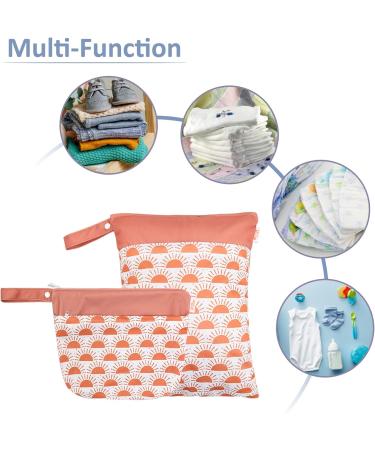 Maeau 2-Piece Wetbag Set - Waterproof Diaper Bags & Baby Organizer - Reusable Kindergarten Wetbags in 23 Patterns (20x28cm + 30x40cm) - Buy Online on GoSupps.com