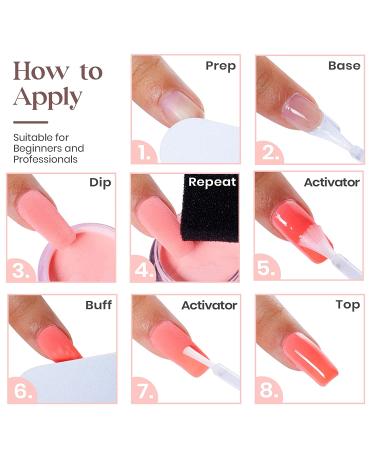 Beetles Dipping Powder Nail Starter Kit - 6 Color Set for French Manicure - Nail Art Kit with Essential Tools - Withering Rose II - Buy Online on GoSupps.com
