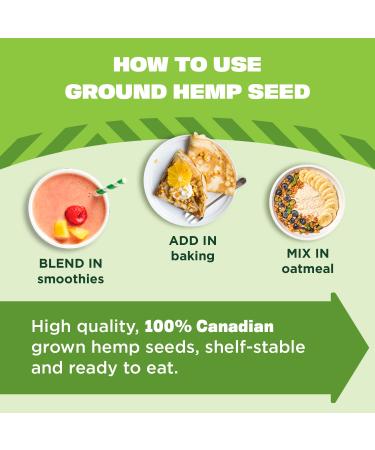 Manitoba Harvest Organic Ground Hemp Seed 7 oz - Plant Based Protein & Fiber - Non-GMO, Vegan, Keto, Paleo - Omega 3 & 6 for Smoothies, Oatmeal, and Baking - Buy Online on GoSupps.com