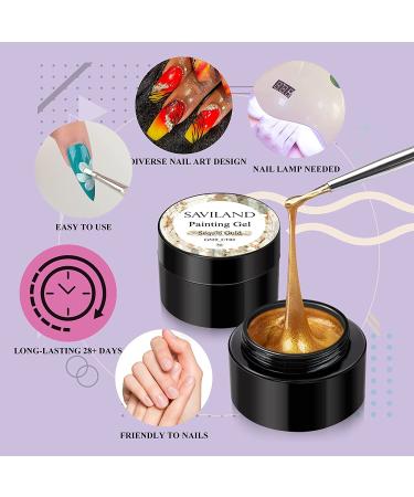 Saviland 12pcs Holiday Gel Nail Paint Kit - Sparkle Glitter & Brushes for DIY Manicure Gift Set - Buy Online on GoSupps.com