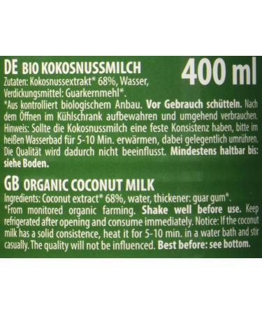 Buy Bioasia Organic Coconut Milk (18% Fat) - Vegan Gluten-Free Lactose-Free | Perfect for Cooking Baking Desserts & Cocktails (3 x 400 ml) - Buy Online on GoSupps.com