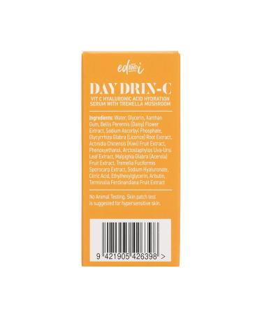 edandi DAY DRIN-C 2 in 1 Face Hydration Serum with Vitamin C and Hyaluronic Acid Moisturizing Plumping & Smoothing the Appearance of Fine Lines 1.01 oz - Buy Online on GoSupps.com