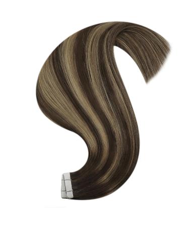 Youngsee Real Hair Extensions Tape: Brown Blonde Balayage 30g #4/27 - Premium Quality Hair Recovery Tape-in Extensions - Buy Online on GoSupps.com