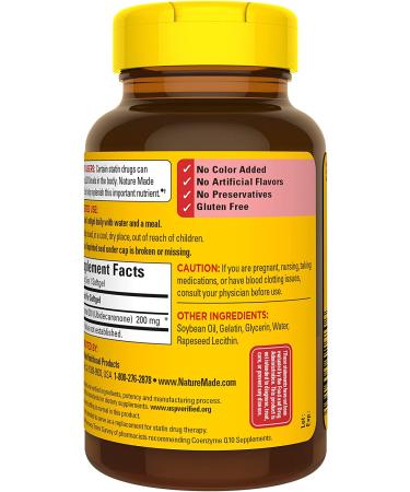 Nature Made CoQ10 200 mg - 80 Softgels | Heart Health & Energy Support - Buy Online on GoSupps.com