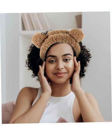 NUSITOU Bear Face Wash Headband Cartoon Wash Face Headband Wash Face Bear Hairband Bear Ears Hairband Cartoon Makeup Bear Headband Cartoon Wash Face Hairband Plush Hairband Plush Headband - Buy Online on GoSupps.com