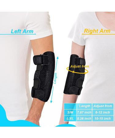 Adjustable Elbow Brace for Ulnar Nerve Entrapment | Cubital Tunnel Syndrome Support with Metal Splint | Ideal for Sleeping | Men & Women S/M - Buy Online on GoSupps.com