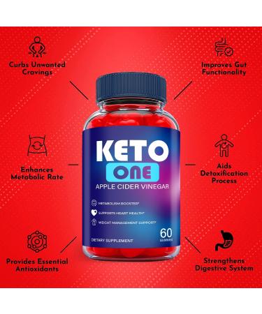 Keto One ACV Gummies - Vegan Formula with Vitamin B12 (60 Gummies) - Buy Online on GoSupps.com