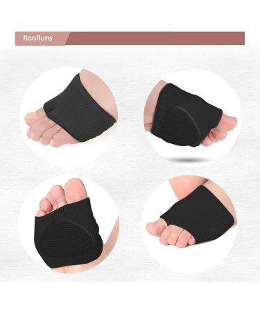 RooRuns Metatarsal Pads - Pain Relief Gel Cushion for Metatarsalgia & Morton s Neuroma - Black XL (2 Pairs) for Men & Women - Buy Online on GoSupps.com