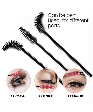 GreenLife 50 PCS Multicolor Disposable Eyelash Brush Mascara Wands Applicator (Black-Rose) - Buy Online on GoSupps.com