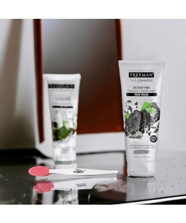 Buy Freeman Charcoal Face Mask - 6 fl oz Activated Charcoal Mud Mask with Black Sugar & Vitamin E Perfect for All Skin Types - Includes Moofin Nose Cleaning Brush - Buy Online on GoSupps.com