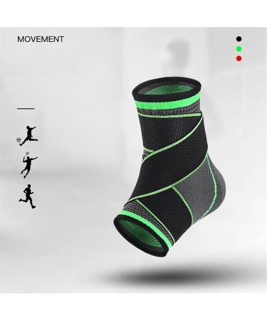 Ankle Brace for Men & Women - Comfortable Compression Sleeve Adjustable Support for Plantar Fasciitis Sports & Heel Pain Relief - Green Size L - Buy Online on GoSupps.com