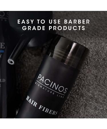 Pacinos Black Hair Fibers - Fuller Appearance & Concealed Thinning Hair, Bald Spots - Applicator Pump Nozzle Included - Buy Online on GoSupps.com