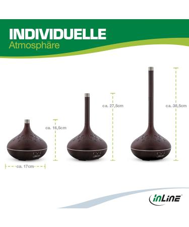 Inline SmartHome 400ml Aroma Diffuser - Essential Oil Ultrasonic Humidifier for Bedrooms & Offices Alexa/Google Home Compatible Features Timer & Fresh Air Ambience - Buy Online on GoSupps.com