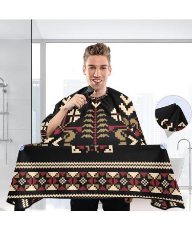 Waterproof Barber Cape - Vintage Black Cheetah Haircut Bib for Men & Women | Durable Unisex Hair Cutting Cape - Buy Online on GoSupps.com