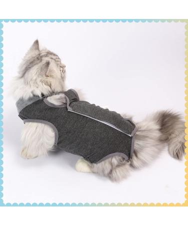 Clrybo Katzenbody for Cats | Post-Surgery Recovery Suit | Medical Surgical Shirt in Gray - Size M | International Shipping Available - Buy Online on GoSupps.com