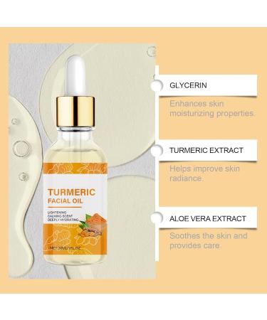 WRANBAO Turmeric Oil Facial Serum Firming Turmeric Skin Oil Vitamin Lightening Serum Moisturizes and Brightens Skin AntiAging Facials for Women and Men 6 Pack 6 Pack - Buy Online on GoSupps.com