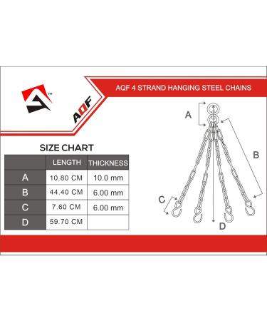 Buy AQF Punching Bag Chain - Heavy-Duty Suspension for Martial Arts Boxing MMA & Muay Thai | 3 4 & 6 Striking Steel Chain - Buy Online on GoSupps.com