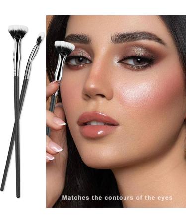 YOXIER Eyebrow Brush Lash Fan Mascara Brushes 2024 New Mascara Fan Brush Makeup Brush Eye Lashes Makeup Tools Eyelash Brush Makeup Tool for Upper Lower Eye Lash Black - Buy Online on GoSupps.com