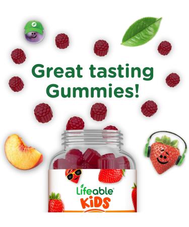Lifeable Vitamin B6 Gummies for Kids | Great Tasting B6 Vitamins 50mg | Vegan Non-GMO Gluten Free | for Nerve Function Support | 60 Gummies 60 Count (Pack of 1) - Buy Online on GoSupps.com