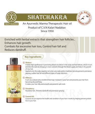 Buy C.V.N Kalari Nadakav Ayurvedic Hair Oil - 100% Natural Marma Therapeutic Oil - 100ml | International Shipping Available - Buy Online on GoSupps.com