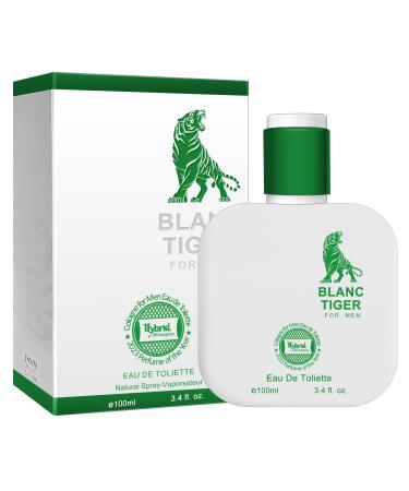 Hybrid & Company Blanc Tiger For Men Confident And Agile Masculinit Scent Mens Perfume 3.4 Fl Oz BLANC TIGER FOR MEN 3.4 Fl Oz (Pack of 1)