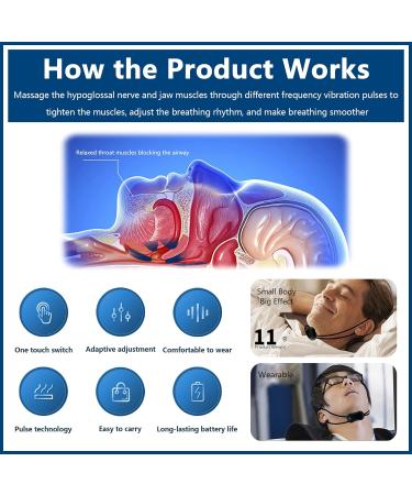 Smart Electric Anti Snoring Stopper - Portable Laryngeal Pulse Device for Snoring Relief and Better Sleep Quality - Buy Online on GoSupps.com