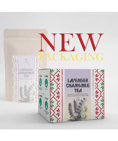Lavender and Chamomile Tea by Amelia Rose | Sleep Tea | Relax Tea | 50 Tea Bags | 100% Natural Lavender and Chamomile Herbal Tea - Buy Online on GoSupps.com