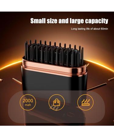 Buy Hair Straightener Brush - Ionic Straightening Brush with 3 Temp Settings & Negative Ions | Best Women's Beauty Tool for Home Styling - Buy Online on GoSupps.com
