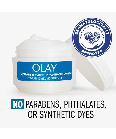 Olay Hyaluronic Acid Face Mousturizer Plump & Hydrate Fragrance-Free - Hydrating Gel for Dry Skin Retain & Replenish Moisture with Niacinamide Non-Greasy 2 Oz 2 Ounce (Pack of 1) - Buy Online on GoSupps.com