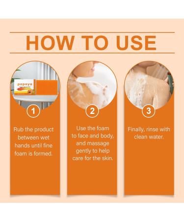  homomdy Papaya & Turmeric Soap Papaya Cleansing Soap for Face & Body Brightening & Exfoliating Reduces Dull Spots & Hyperpigmentation Deep Moisturizing & Deodorant (2pcs) - Buy Online on GoSupps.com