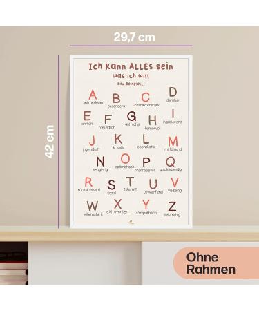 CreativeRobin ABC Affirmation Poster | A3 Educational Decor for Children's Room Daycare & Kindergarten | Inspiring Kids with Positive Traits - Buy Online on GoSupps.com