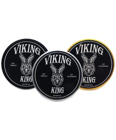 Viking King Beard Co. Unscented Beard Balm - All Natural Conditioner Softener & Strong Hold Beard Butter - Premium Beard Care for Men - Buy Online on GoSupps.com