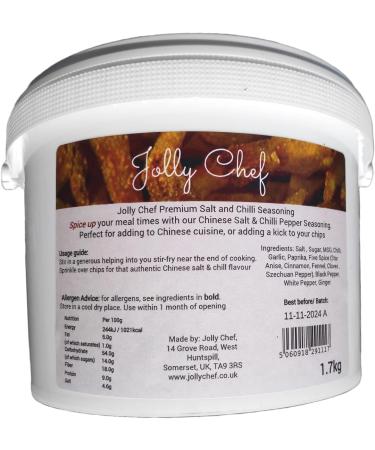 Chinese Salt And Chilli Pepper Seasoning Red Chips Takeaway Salt - 1.7kg Bucket! - Buy Online on GoSupps.com