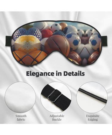 Sports Ball Print Double-Sided Eye Mask | Soft Light Blocking Sleep Aid | Enhance Sleep Quality - Buy Online on GoSupps.com