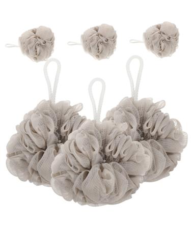 6pcs Travel Bath Ball Bath Sponges Lanyard Bath Sponge Bath Loofah Shower Sponge Exfoliating Mesh Bag White Sponges Adult Travel Accessories Bath Supply Soft Bath Wipe