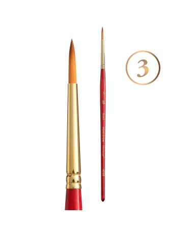 Princeton Heritage  Series 4050  Synthetic Sable Paint Brush for Watercolor  Round  3