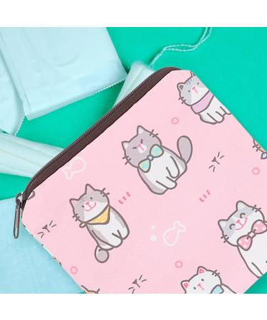 Healifty Sanitary Napkin Storage Bag - Cute Cartoon Animal Design - Tampons Pouch for Girls & Women - Set of 2 - Buy Online on GoSupps.com