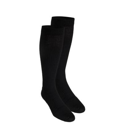Champion Men's Compression Gym Socks 15-20 mmHg Knee High Over Calf Length Athletic Wear for Sports Black Large