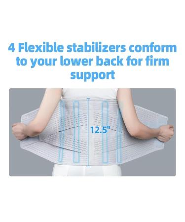 Buy XL Lumbar Support Back Brace - Abdominal Binder for Lower Back Pain Relief | Breathable Compression Wrap for Men & Women - Buy Online on GoSupps.com