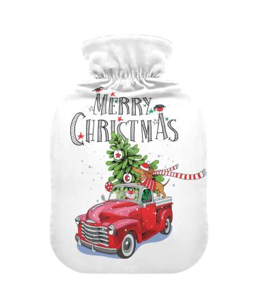 Christmas truck truck hot water bottle with cover heat bottles for pain relief handfoot warmer heating bottles for sports injuries 1l
