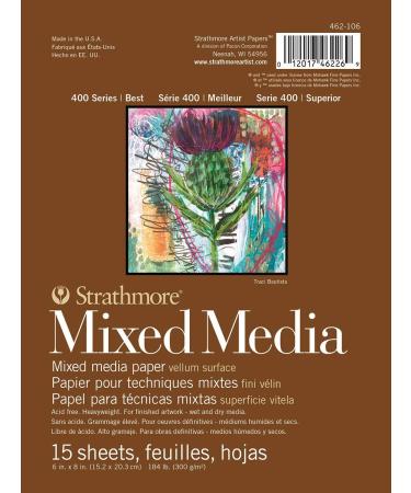 Strathmore Strathmore 400 Mixed Media Pad, 15 Sheets, 9 x 12