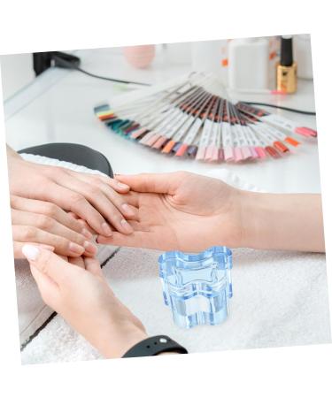 minkissy Glass Acrylic Nail Supplies Nail Dish for Acrylic Nails Nail Art Dish Cup Multi-function Manicure Cup Nail Dish Bowl with Lids Acrylic Nail Tools Nail Art Cup Major Accessories 7x5.6cm Blue - Buy Online on GoSupps.com