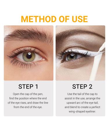 Evpct 6Pcs Liquid Wing Eyeliner Stamp Set - Waterproof Colored Eye Liners in Various Shapes - Nordic Purple, Black, Blue, Violet, White, Red, Brown - Buy Online on GoSupps.com